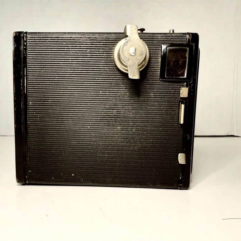 Vintage Agfa Synchro Box Camera Germany 1950s Art Deco Working Shutter